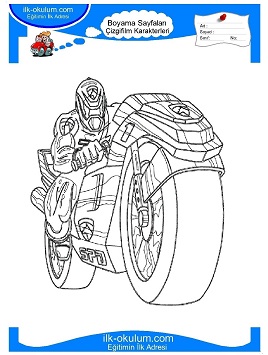 Çocuklar İçin Power Rangers Boyama Sayfaları 